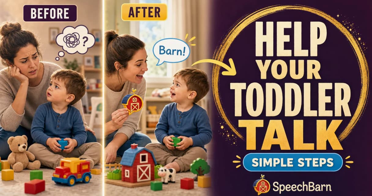How to help toddler talk thumbnail with expressive parent and child