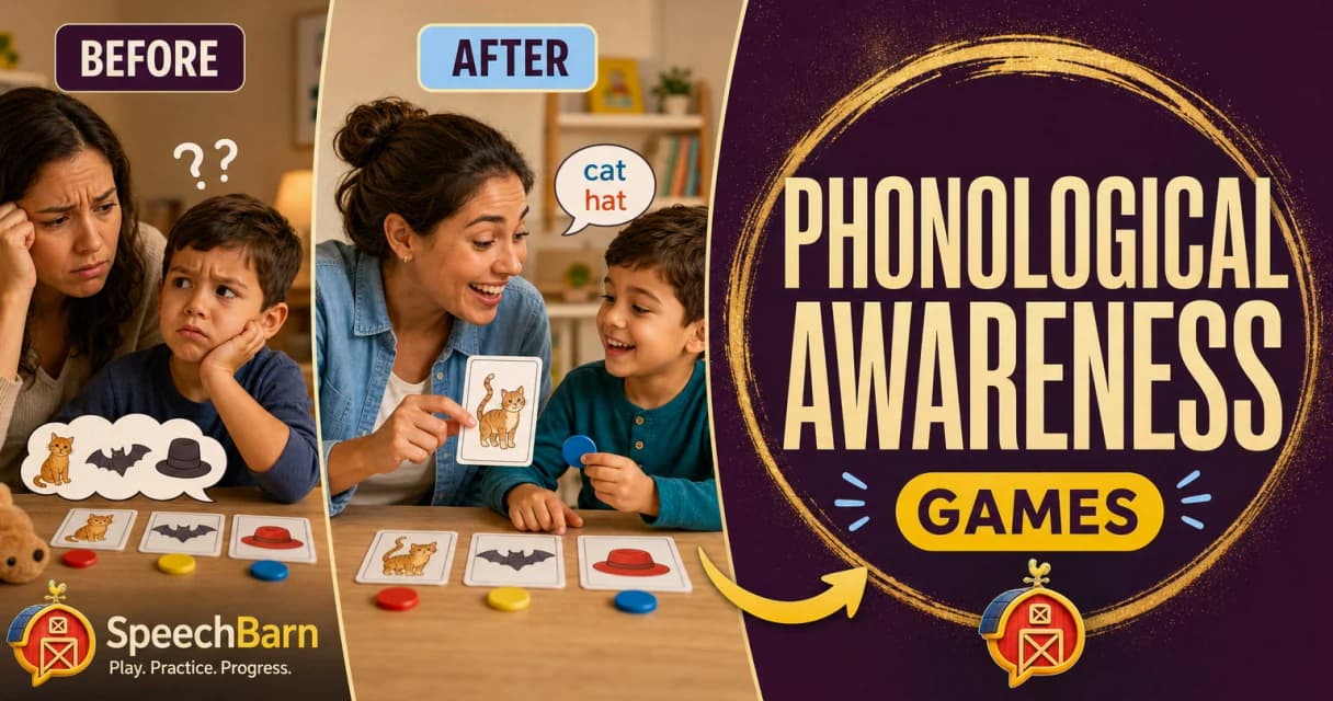 Phonological awareness activities thumbnail with child playing sound game
