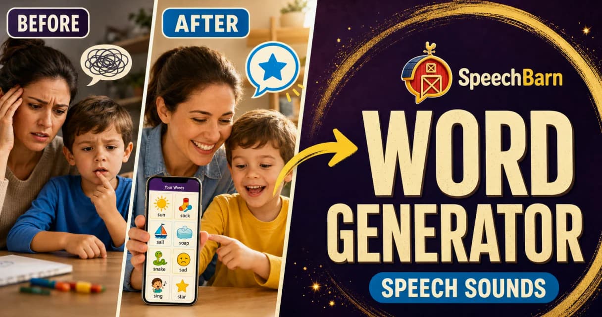 Articulation word generator thumbnail with speech cards and parent