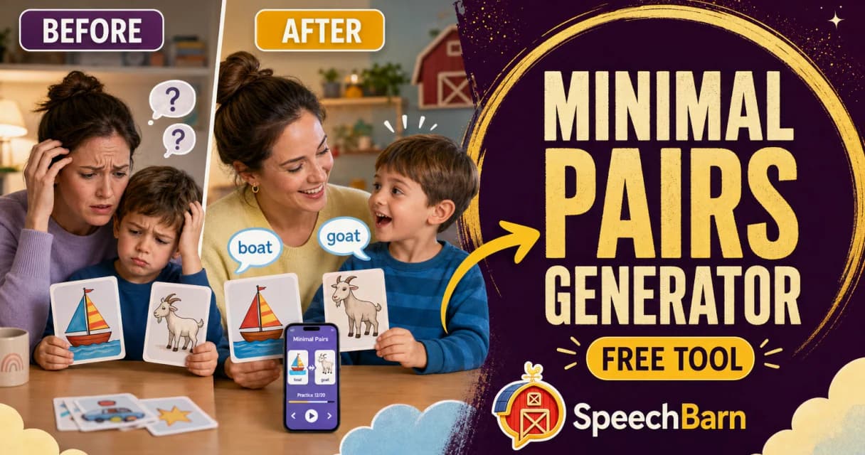 Minimal pairs generator thumbnail with word pair cards
